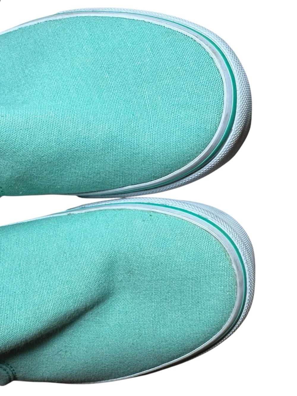 Vans Classic Slip-On Aqua Sea Foam Green Canvas Skate Shoes Womens 6.5